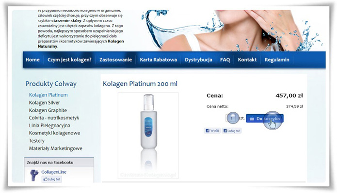 Centrum Kolagenu - instrukcja kupowania - karta produktu